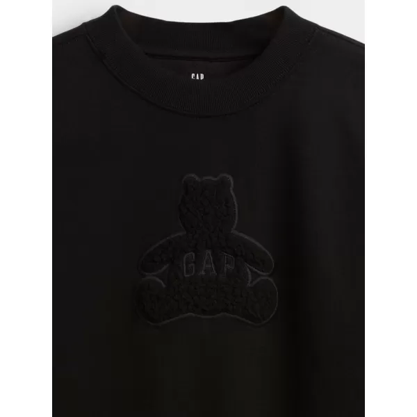  Hanorac pentru copii GAP CREW RELAXED SWEATSHIRT 844233-00 NEGRU 