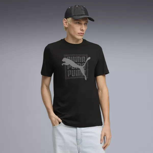  Tricou pentru bărbați PUMA GRAPHIC TEE 691775_01 PUMA NEGRU 