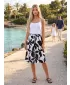 Fusta de dama ALTISPORT HILLARI ALB/NEGRU