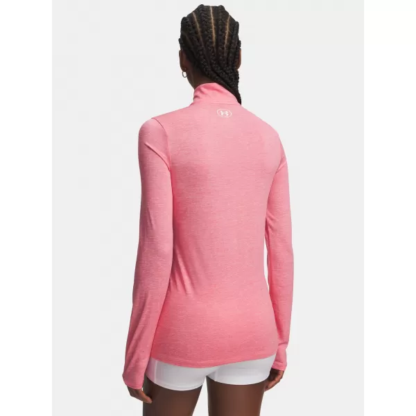  Tricou pentru femei TECH 1/2 ZIP- TWIST 1384225-601 ROZ Under Armour 