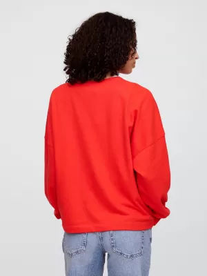 Hanorac de dama GAP LOGO SWEATSHIRT 769308-01 AFIȘ ROȘU