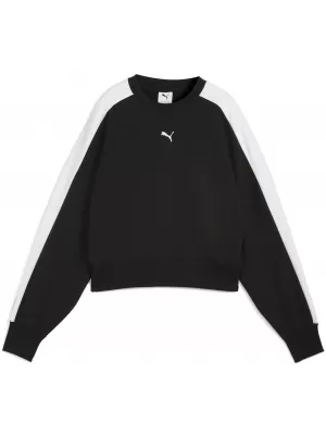 Hanorac de dama PUMA T7 OVER-OVERSIZED CREW 633439-01 PUMA NEGRU