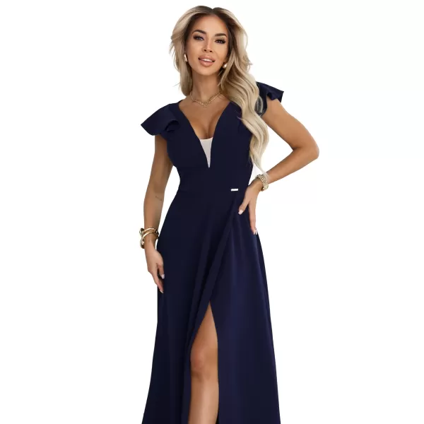  Rochie NUMOCO 660-1 ALBASTRU ÎNCHIS 