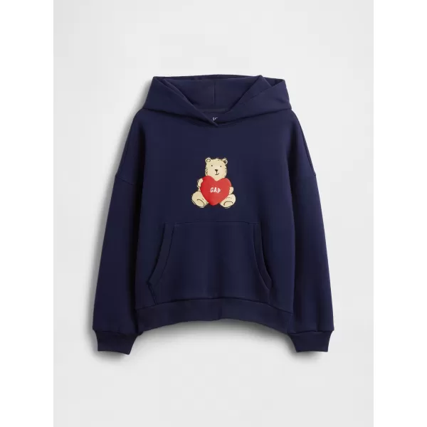  Hanorac pentru copii GAP LOGO HOODIE PULLOVER 847141-01 UNIFORMA MARINEI 