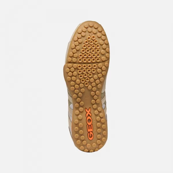  Adidași pentru bărbați GEOX SNAKE ORIGINAL G002963 BEJ 