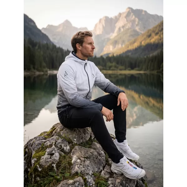  Jachetă softshell premium pentru bărbați ALTISPORT VOJ/ALM126JACK01 ALB-NEGRU 