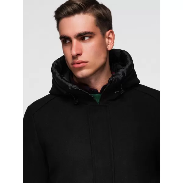  Palton pentru bărbați OMBRE OM-COWC-0132 NEGRU 