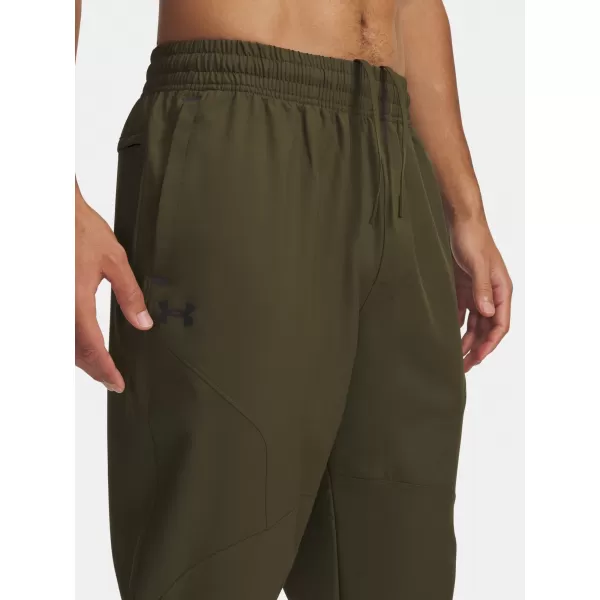  Pantaloni sport pentru bărbați UNDER ARMOUR UA UNSTOPPABLE TAPERED PANTS 6003861-308 VERDE 