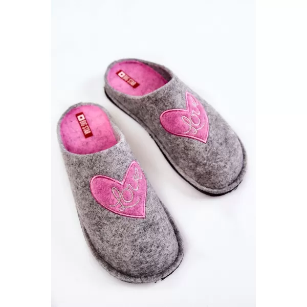  Papuci de damă BIG STAR KK276020 GRI/ROZ Pantofi Big Star 