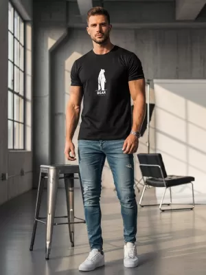 Tricou pentru bărbați DSTREET NX062R NEGRU