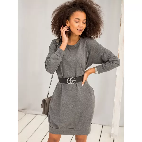  Rochie BASIC FEEL GOOD RV-TU-5184.93P GRI ÎNCHIS 