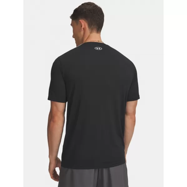  Tricou pentru bărbați UNDER ARMOUR TECH TAPING SS 6012356-001 NEGRU 