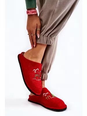 Papuci de damă BIG STAR KK276017 RED/BEIG Pantofi Big Star