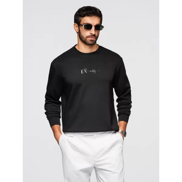  Hanorac pentru bărbați OMBRE OM-SNBC-0199 NEGRU 