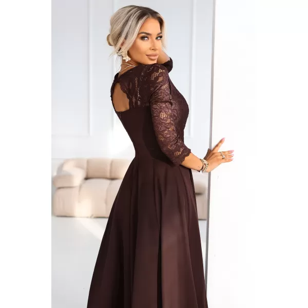  Rochie NUMOCO 309-14 CIOCOLATĂ 