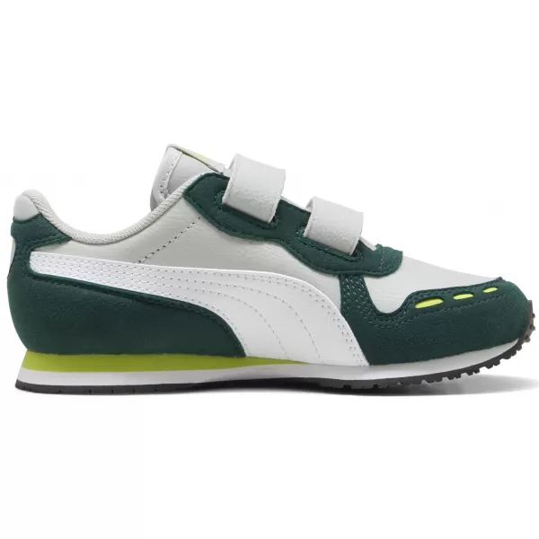  Pantofi pentru copii PUMA CABANA RACER SL 20 V PS 383730-19 GRI DESCHIS/ALB/MIRT ÎNCHIS 