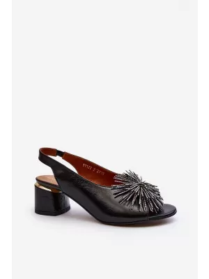 Sandale de dama LAURA MESSI 2595 NEGRU