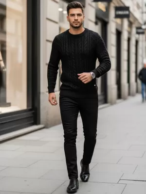 Pulover pentru bărbați DSTREET WX1926 NEGRU