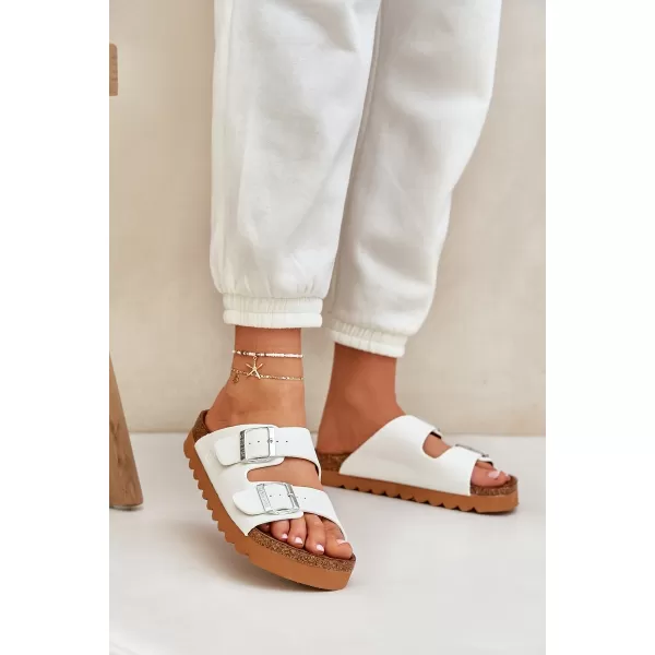  Papuci dama BIG STAR LL274480 WHITE Pantofi Big Star 