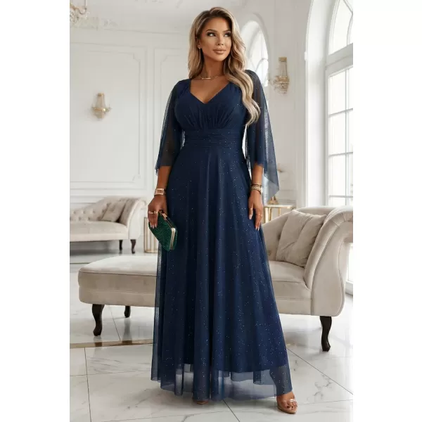  Rochie NUMOCO 655-3 ALBASTRU ÎNCHIS 
