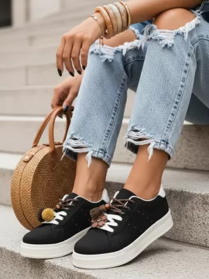 Pantofi de dama DSTREET ZY1418 NEGRU