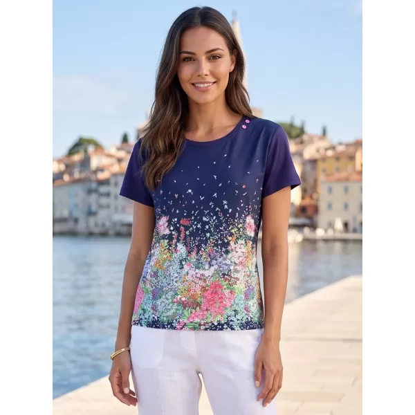  Tricou pentru femei ALTISPORT HELINA ALBASTRU ÎNCHIS 