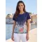 Tricou pentru femei ALTISPORT HELINA ALBASTRU ÎNCHIS