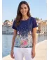 Tricou pentru femei ALTISPORT HELINA ALBASTRU ÎNCHIS