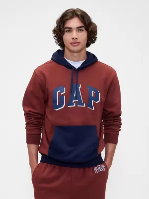 Hanorac pentru bărbați GAP LOGO PULLOVER HOODIE 795560-00 RUGINIU ARS