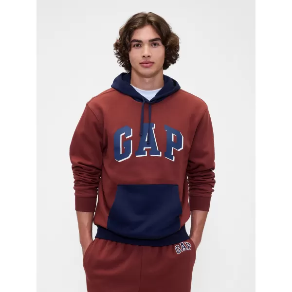 Hanorac pentru bărbați GAP LOGO PULLOVER HOODIE 795560-00 RUGINIU ARS 