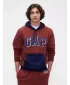 Hanorac pentru bărbați GAP LOGO PULLOVER HOODIE 795560-00 RUGINIU ARS
