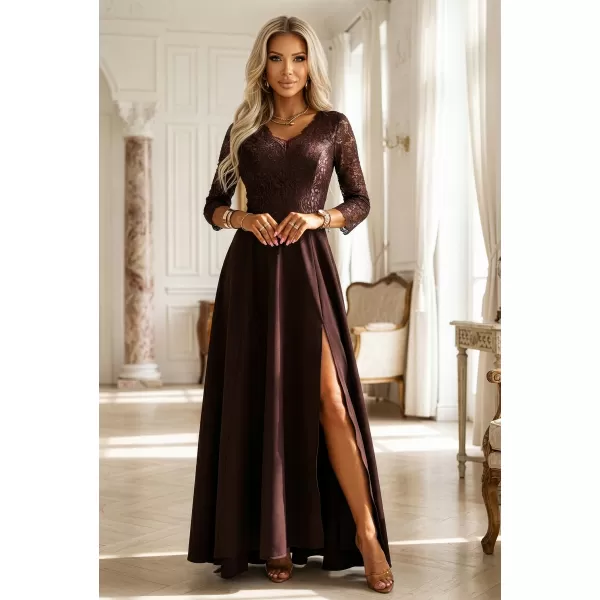  Rochie NUMOCO 309-14 CIOCOLATĂ 