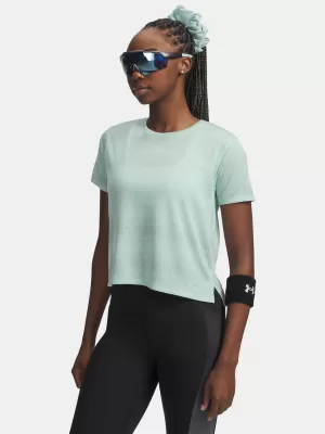Tricou pentru femei UNDER ARMOUR UA VELOCITI SHORTSLEEVE 6009540-703 VERDE