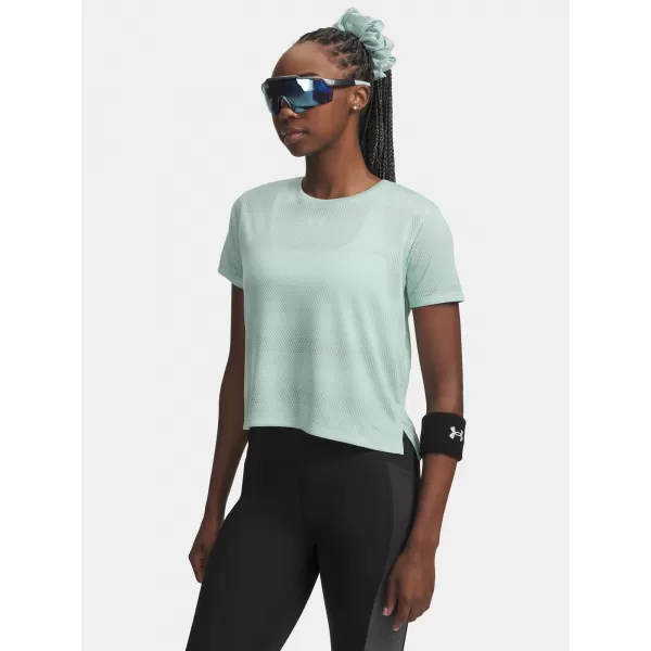  Tricou pentru femei UNDER ARMOUR UA VELOCITI SHORTSLEEVE 6009540-703 VERDE 