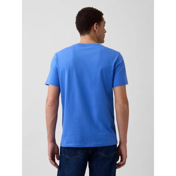  Tricou pentru bărbați GAP LOGO CREW TEE 842063-69 BELLE BLUE 