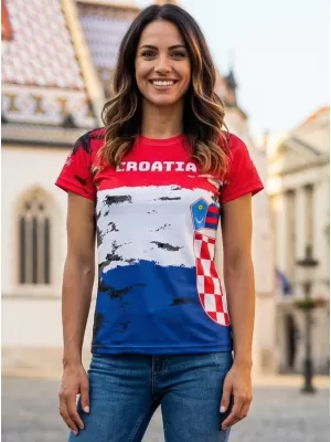 Tricou premium pentru femei ALTISPORT VOJ/ALW036HR/TR01 CROAŢIA
