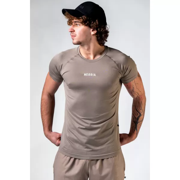  Tricou fără cusături cu mâneci scurte POWER 900 LIGHT BROWN ASH Nebbia 