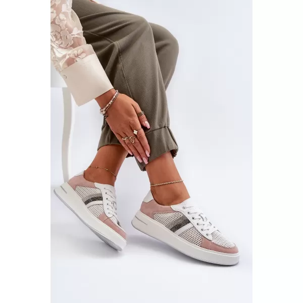  Adidași de damă D&A LR110 ALB/ROZ 