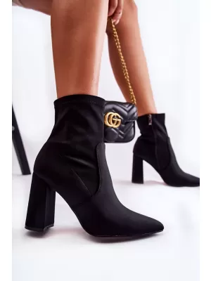 Pantofi de dama cu toc BOTO AMILE 21345 NEGRU