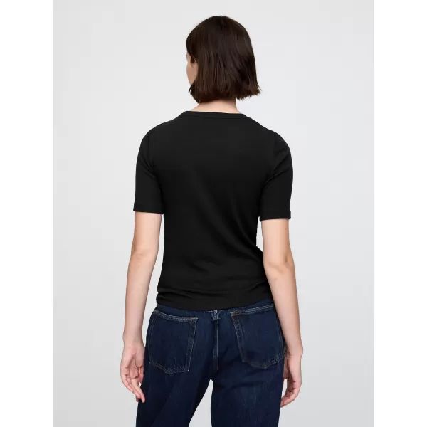  Tricou pentru femei GAP MODAL CREW TEE 679172-00 NEGRU 