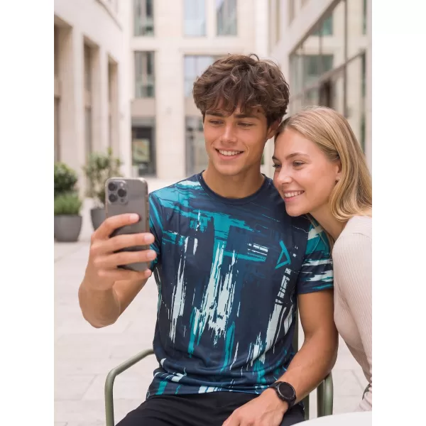  Tricou premium pentru bărbați ALTISPORT VOJ/ALM010TR01 ALBASTRU MARIN 