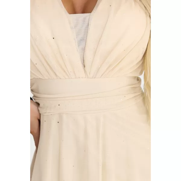  Rochie NUMOCO 654-2 BEJ ȘAMPANIE 