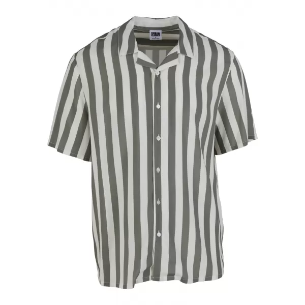  Cămașă pentru bărbați URBAN CLASSICS TB4150 MĂSLINIU PAL/ALB MURDAR 
