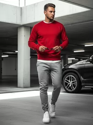 Hanorac pentru bărbați DSTREET BX3867 ROŞU