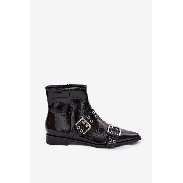  Pantofi de dama cu toc BOTO HAMIRA 42065 NEGRU 