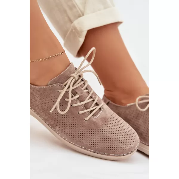  Pantofi de dama S.BARSKI LR61-7080 BEJ ÎNCHIS 