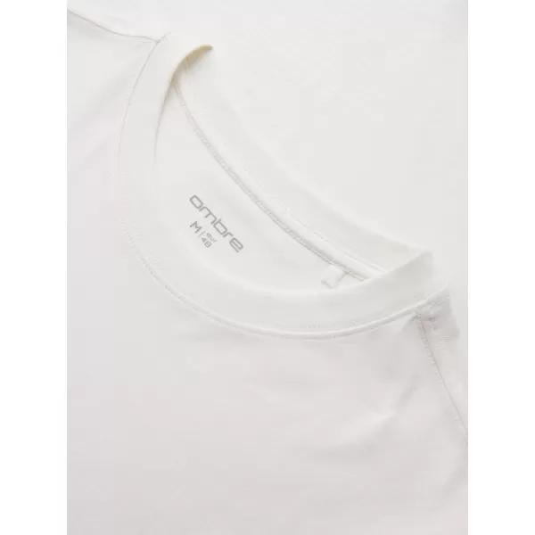  Tricou pentru bărbați OMBRE OM-LSPT-0136 ALB 