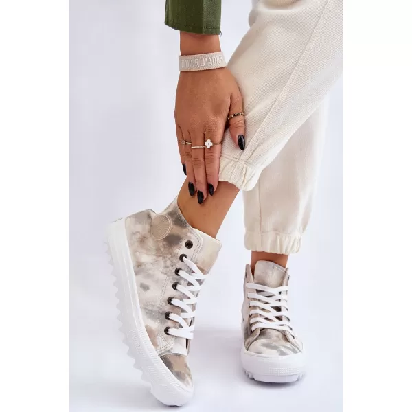  Adidași de damă BIG STAR LL274047 WHITE/OLIVE Big Star Pantofi 