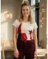 Tricou de Crăciun premium pentru femei ALTISPORT VOJ/ALWVN11TR06 CREMOS