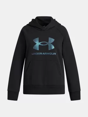 Hanorac pentru fete UNDER ARMOUR UA RIVAL FLC SHIMMER HDY 6004118-005 NEGRU